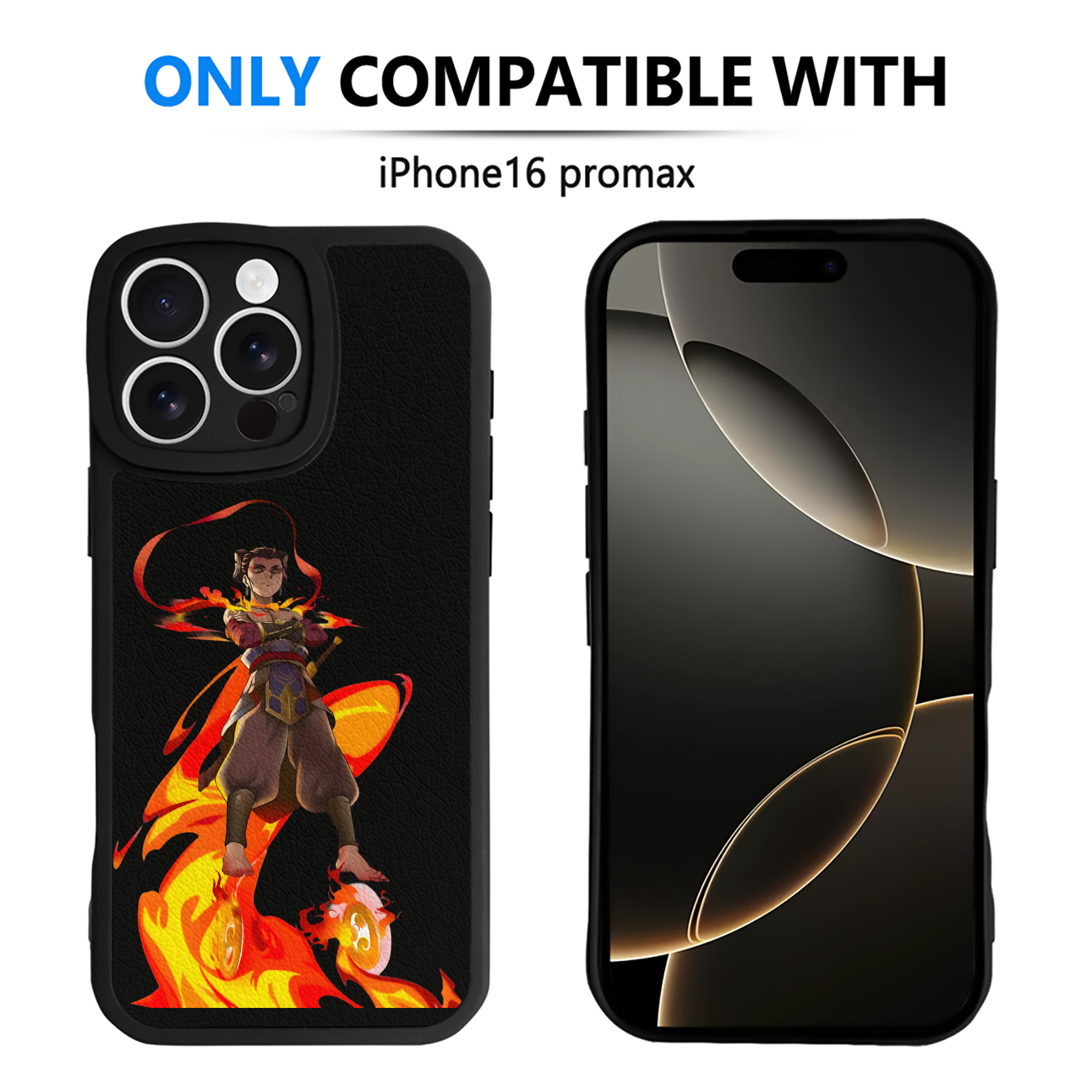 （画像用） Ne Zha 2 ナタ 魔童の大暴れ 【iPhone 16シリーズ対応】シリコンスマホケース（レザー調） 材質：シリコン
